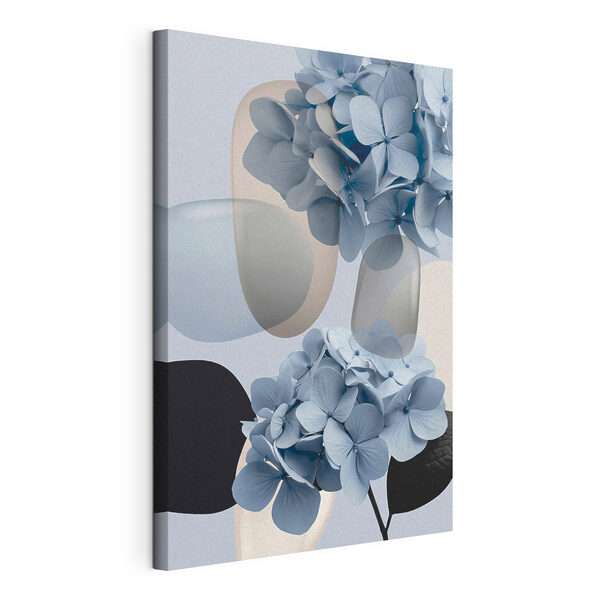 Groep blauwe bloemen Canvas Schilderijen Groep blauwe bloemen