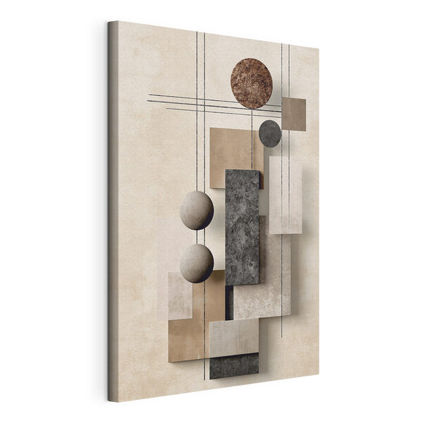 Wanddecoratie met geometrische vormen en cirkels Canvas Schilderijen Wanddecoratie met geometrische vormen en cirkels