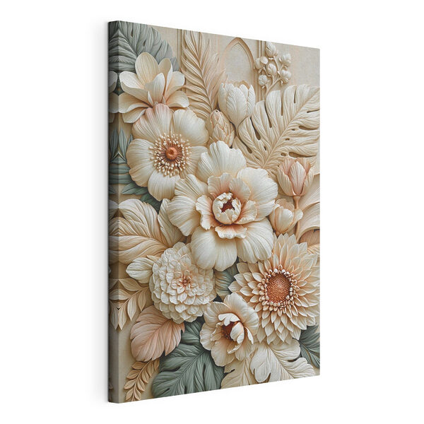 Bloemkunst in zachte tinten Canvas Schilderijen Bloemkunst in zachte tinten