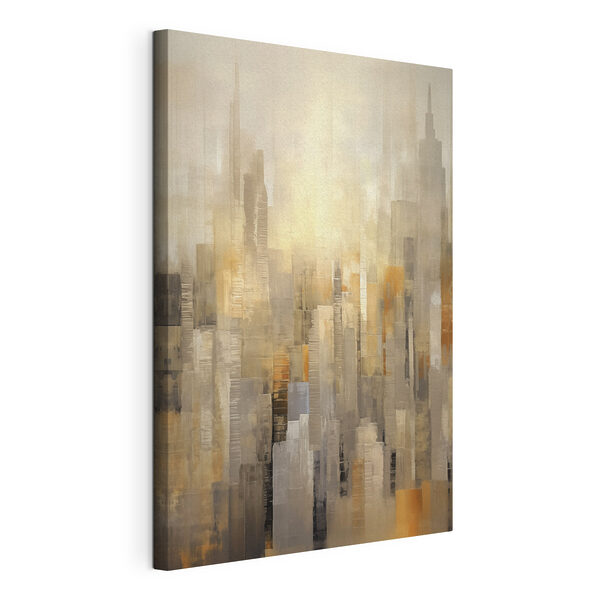 Canvas Schilderijen Schilderij van een stad