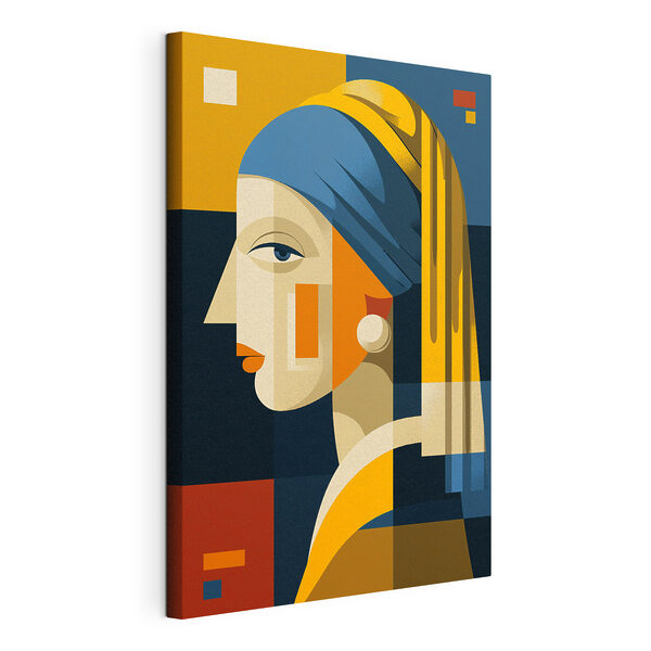 Een moderne interpretatie van een klassiek portret Canvas Schilderijen Een moderne interpretatie van een klassiek portret