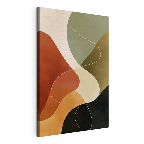 Kleurrijk kunstwerk met witte lijnen Canvas Schilderijen Kleurrijk kunstwerk met witte lijnen