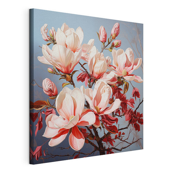 Verfijnde bloesems in zachte tinten Canvas Schilderijen Verfijnde bloesems in zachte tinten