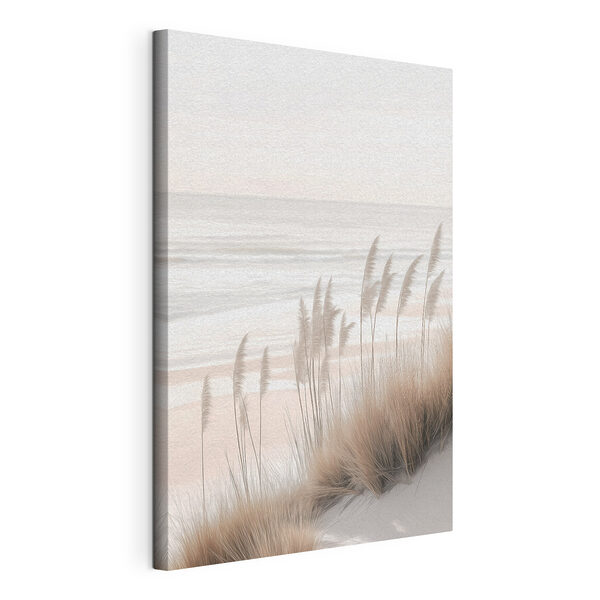 Rustige kustlijn met zachte golven Canvas Schilderijen Rustige kustlijn met zachte golven