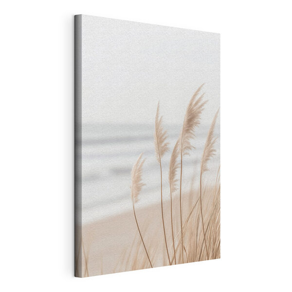 Een zacht briesje waait over het kustgras Canvas Schilderijen Een zacht briesje waait over het kustgras