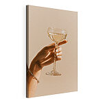 Canvas Schilderijen Hand met een glas wijn