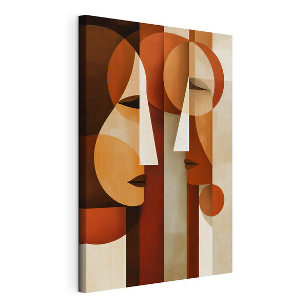 Schilderij van een paar gezichten Canvas Schilderijen Schilderij van een paar gezichten