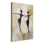 Canvas Schilderijen Zwart-wit schilderij van twee dansende vrouwen