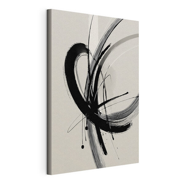 Zwart-witfoto van een werveling Canvas Schilderijen Zwart-witfoto van een werveling