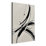 Canvas Schilderijen Zwart-witafbeelding van een wervelend patroon