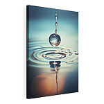 Canvas Schilderijen Een druppel water die in het water valt