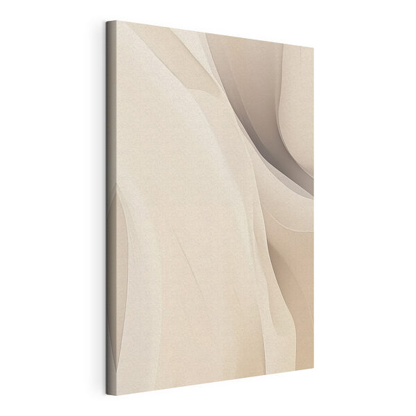 Zachte golven in neutrale tinten vloeien Canvas Schilderijen Zachte golven in neutrale tinten vloeien