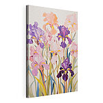 Canvas Schilderijen Schilderij van bloemen op een witte achtergrond
