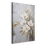 Canvas Schilderijen Elegante bloemen in zachte tinten