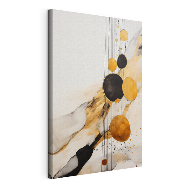 Canvas Schilderijen Zwevende vormen in zachte kleuren