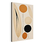 Canvas Schilderijen Abstracte vormen in warme tinten