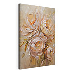 Canvas Schilderijen Schilderij van bloemen op een witte ondergrond