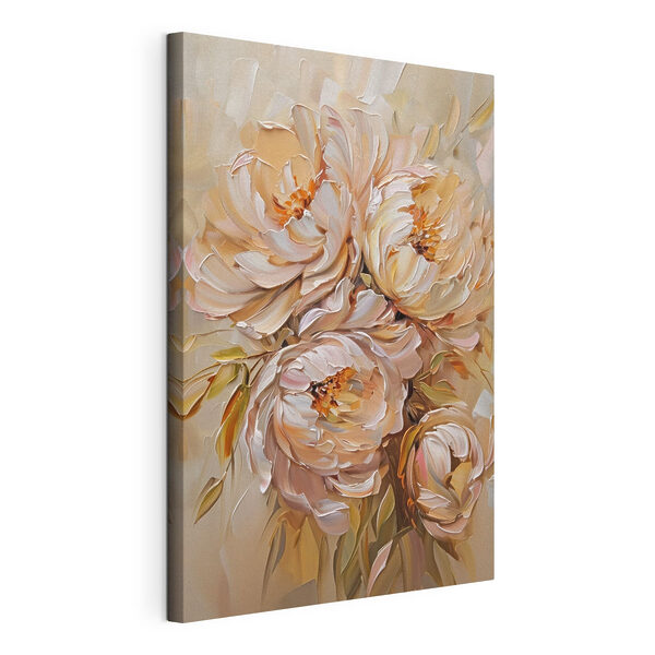 Schilderij van bloemen op een witte ondergrond Canvas Schilderijen Schilderij van bloemen op een witte ondergrond