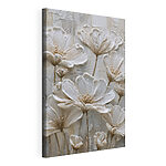 Canvas Schilderijen Bloeiende bloemen in zachte tinten