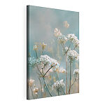 Canvas Schilderijen Delicate bloemen in zachte pasteltinten
