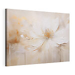 Canvas Schilderijen Schilderij van een witte bloem