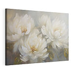 Canvas Schilderijen Schilderij van witte bloemen