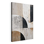 Canvas Schilderijen Zwart-wit geschilderde muur