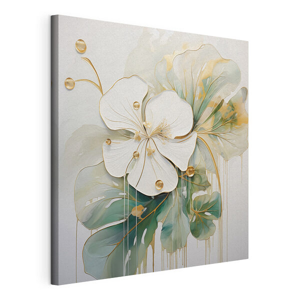 Schilderij van een bloem Canvas Schilderijen Schilderij van een bloem