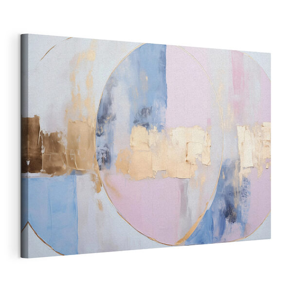 Canvas Schilderijen Zachte tinten versmelten in een abstracte harmonie