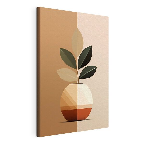 Canvas Schilderijen In een pot planten