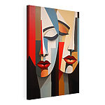 Canvas Schilderijen Schilderij van twee gezichten