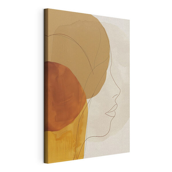 Tekening van het gezicht van een vrouw Canvas Schilderijen Tekening van het gezicht van een vrouw