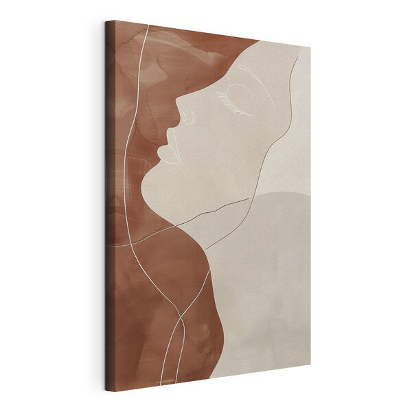 Tekening van het gezicht van een vrouw Canvas Schilderijen Tekening van het gezicht van een vrouw