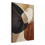 Canvas Schilderijen Abstracte vormen in aardetinten