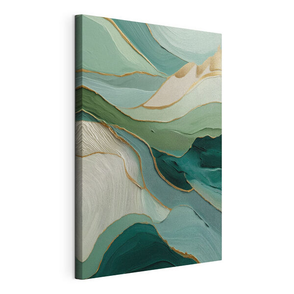 Zachte golven van kleur en textuur Canvas Schilderijen Zachte golven van kleur en textuur