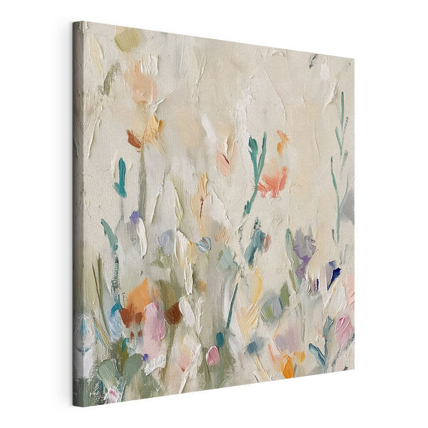 Schilderij van bloemen op een witte ondergrond Canvas Schilderijen Schilderij van bloemen op een witte ondergrond