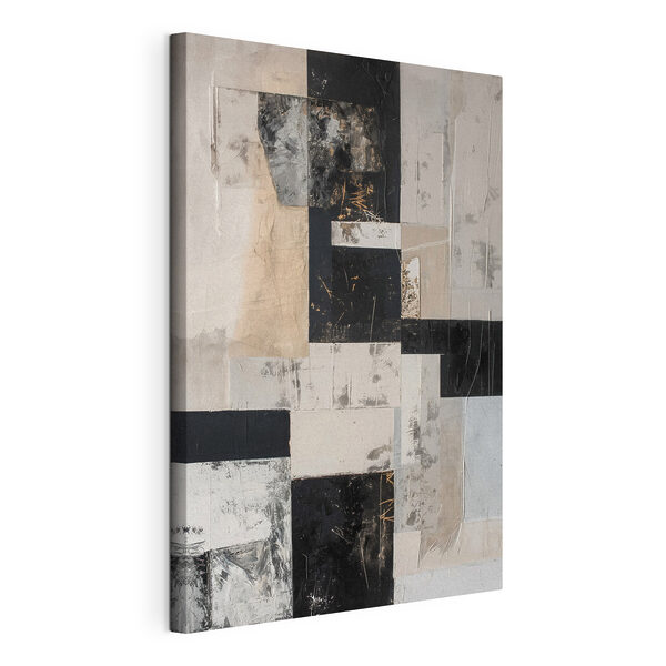 Canvas Schilderijen Zwart-wit kunstwerk
