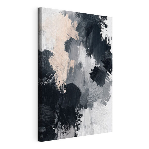 Zwarte en witte verf Canvas Schilderijen Zwarte en witte verf