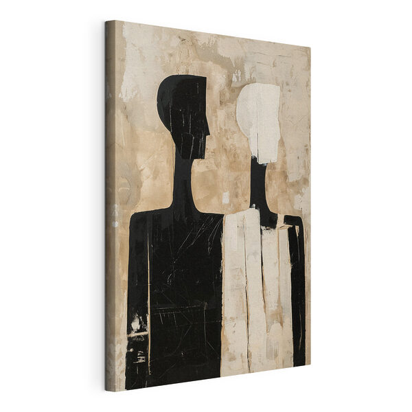 Schilderij van twee personen Canvas Schilderijen Schilderij van twee personen