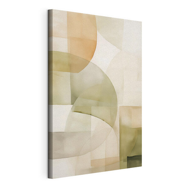 Zachte tinten in een abstracte compositie Canvas Schilderijen Zachte tinten in een abstracte compositie