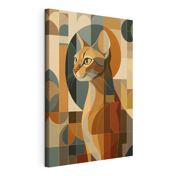 Kat met gele ogen Canvas Schilderijen Kat met gele ogen