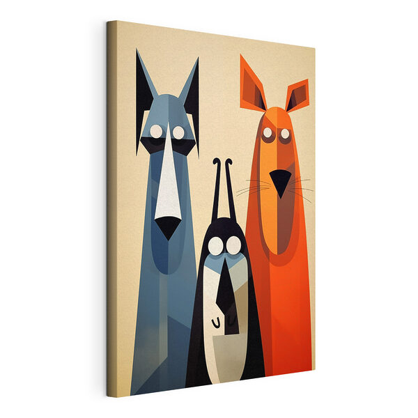 Groep stripdieren Canvas Schilderijen Groep stripdieren