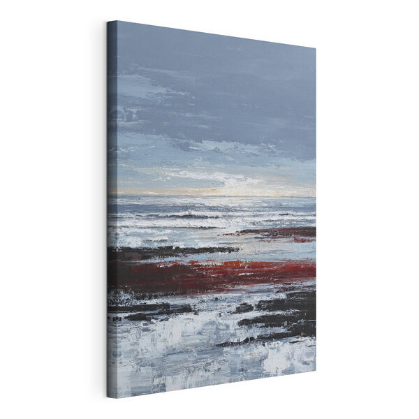 Schilderij van een strand Canvas Schilderijen Schilderij van een strand