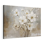 Canvas Schilderijen Schilderij van witte bloemen
