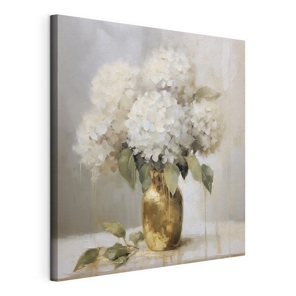 Schilderij van bloemen in een vaas Canvas Schilderijen Schilderij van bloemen in een vaas