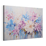 Canvas Schilderijen Schilderij van bloemen op een witte ondergrond