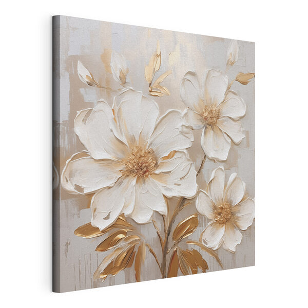 Prachtige bloemen in zachte tinten Canvas Schilderijen Prachtige bloemen in zachte tinten