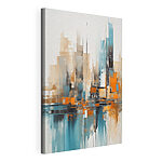 Canvas Schilderijen Schilderij van een stad