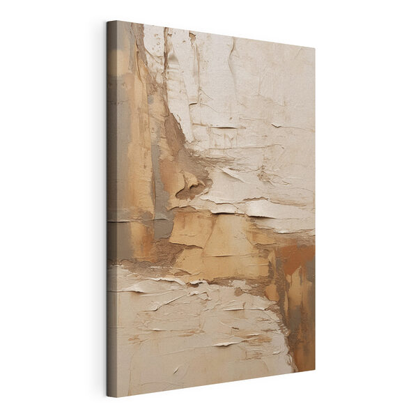 Canvas Schilderijen Abstracte texturen in zachte aardetinten