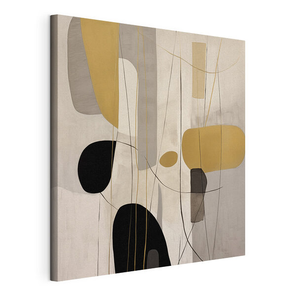 Canvas Schilderijen Schilderij met verschillende vormen en kleuren